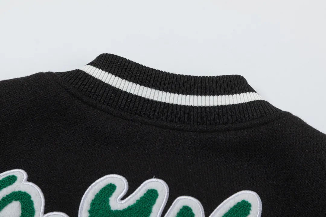 Off White OW 黒色刺繍バーシティジャケット - 画像 (7)