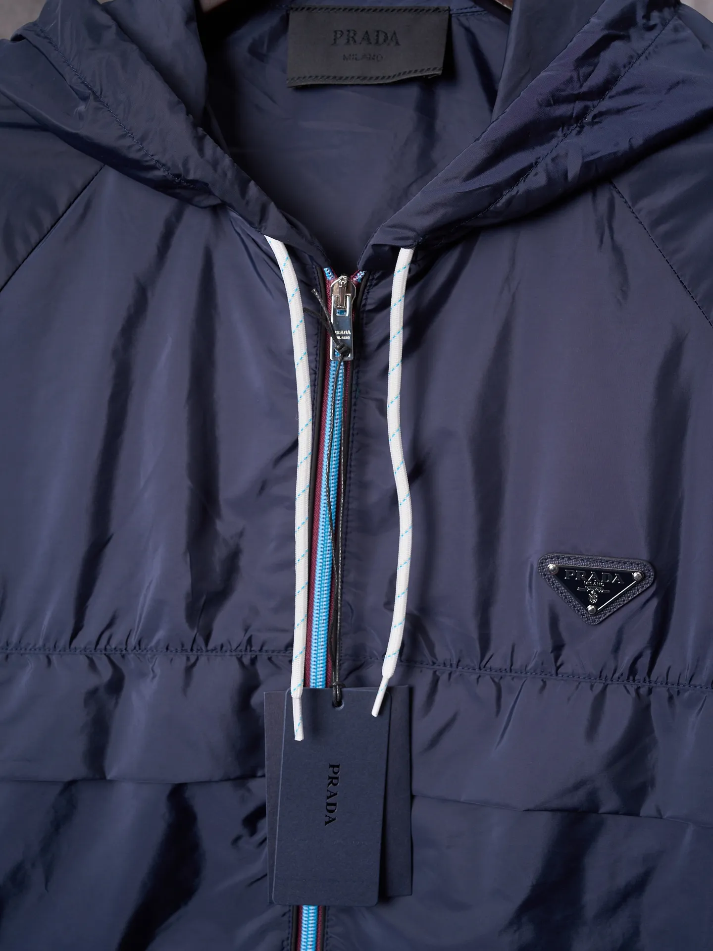 PRADA再生ナイロンジャケットネイビー三角マーク - 画像 (6)