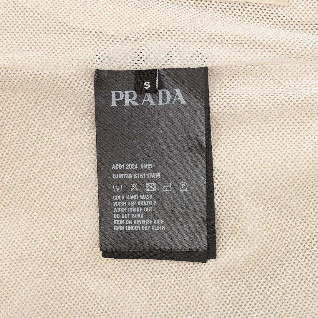 Prada ベージュ刺繍ジップアップパーカー - 画像 (4)