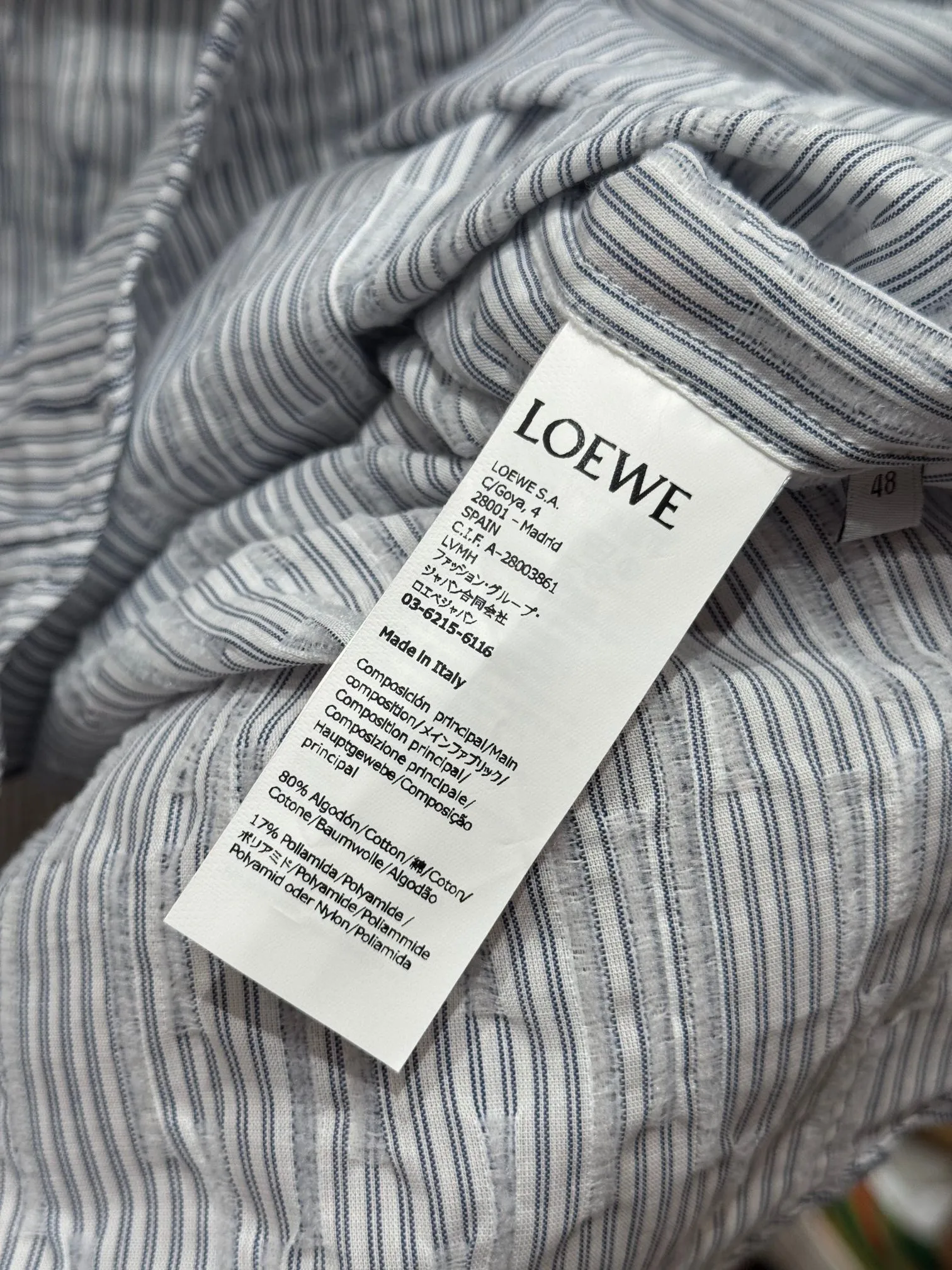 LOEWE新作白のストライプの波模様のシャツ - 画像 (10)