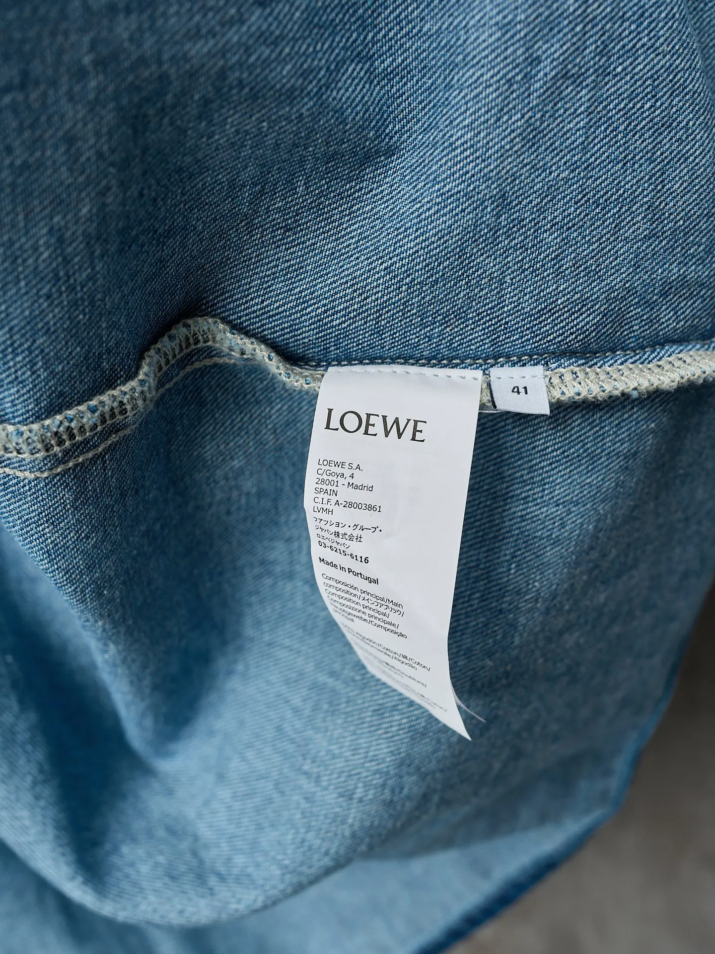 Loewe新作黒のチェック柄牛仔短袖衬衫 - 画像 (10)