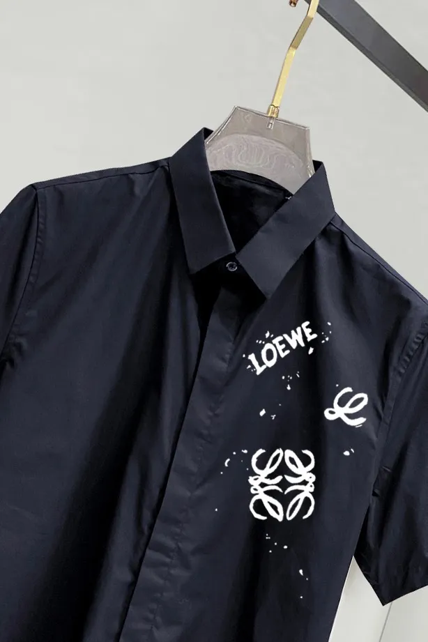 ロエウェ新作黒のチェック柄短袖シャツ - 画像 (5)