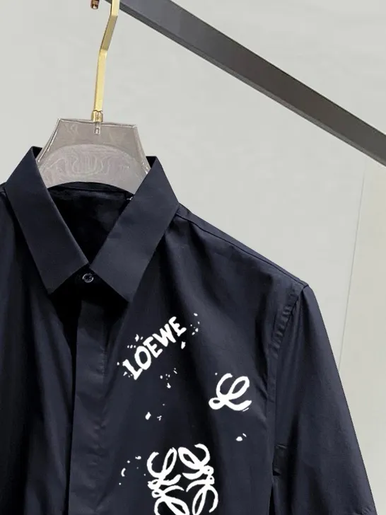 ロエウェ新作黒のチェック柄短袖シャツ - 画像 (8)