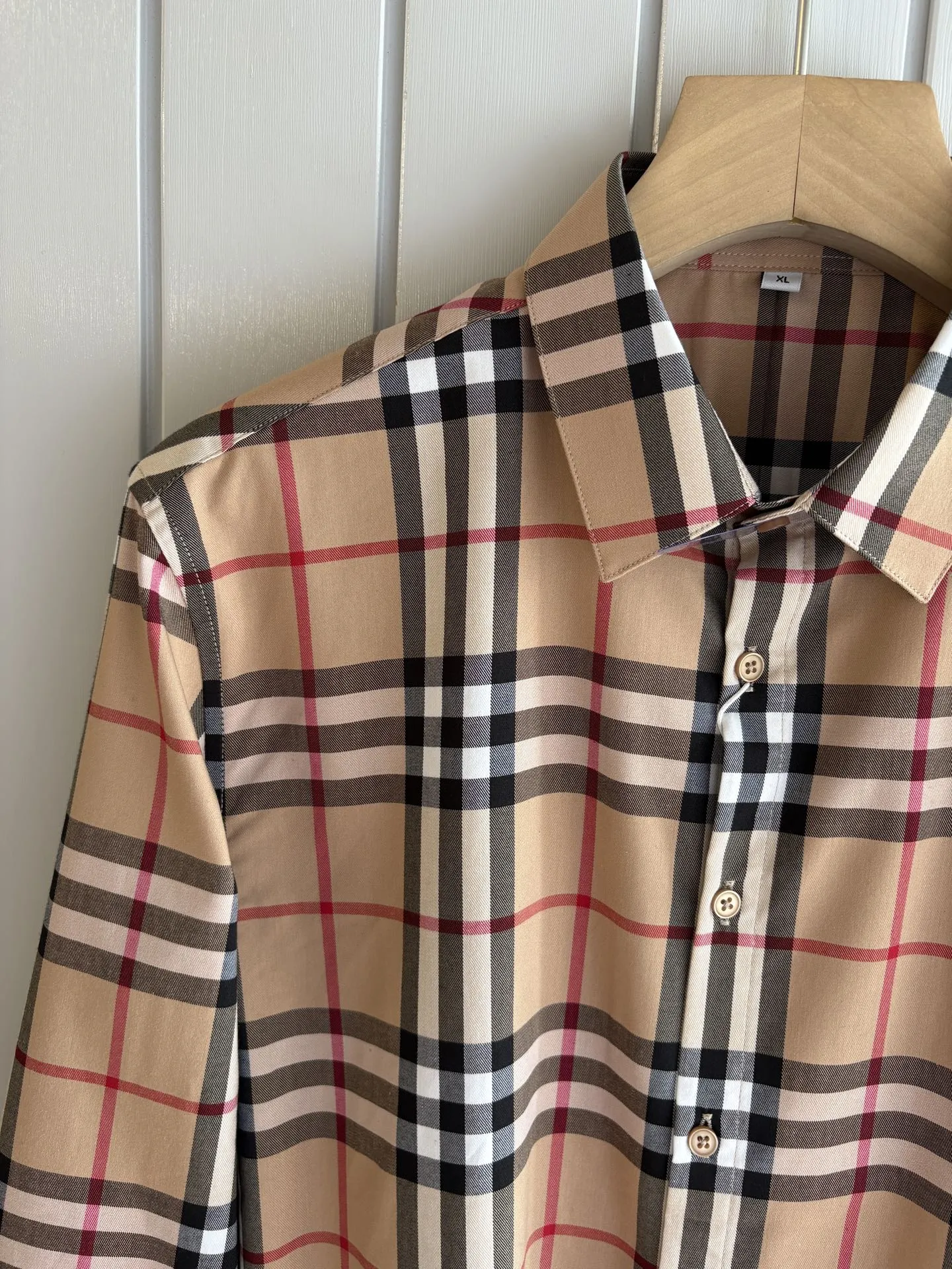 バーバリーレジャーチェック柄シャツ新作ベージュ - 画像 (6)