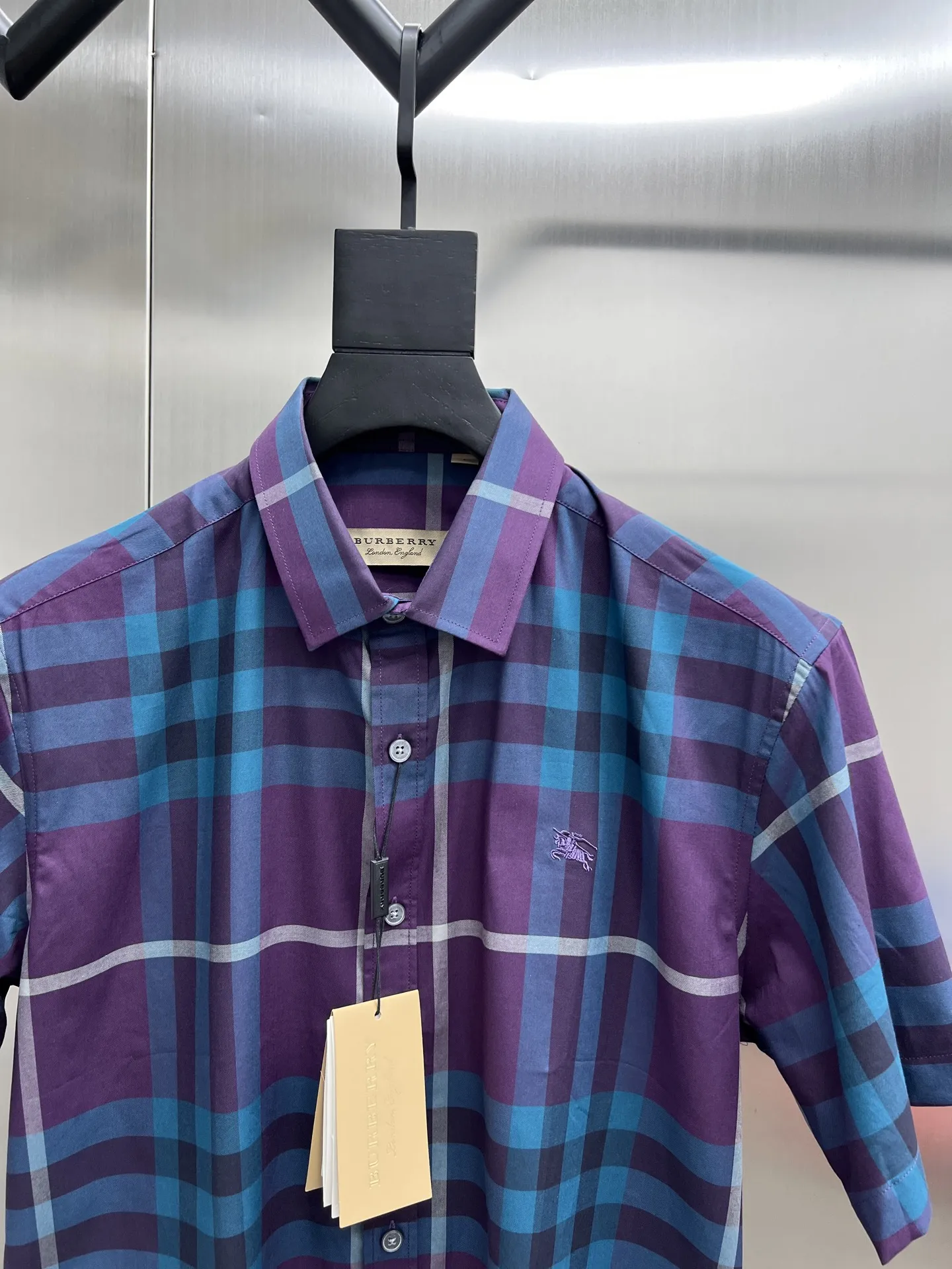 バーバリーニュー作黒チェックシャツ - 画像 (5)