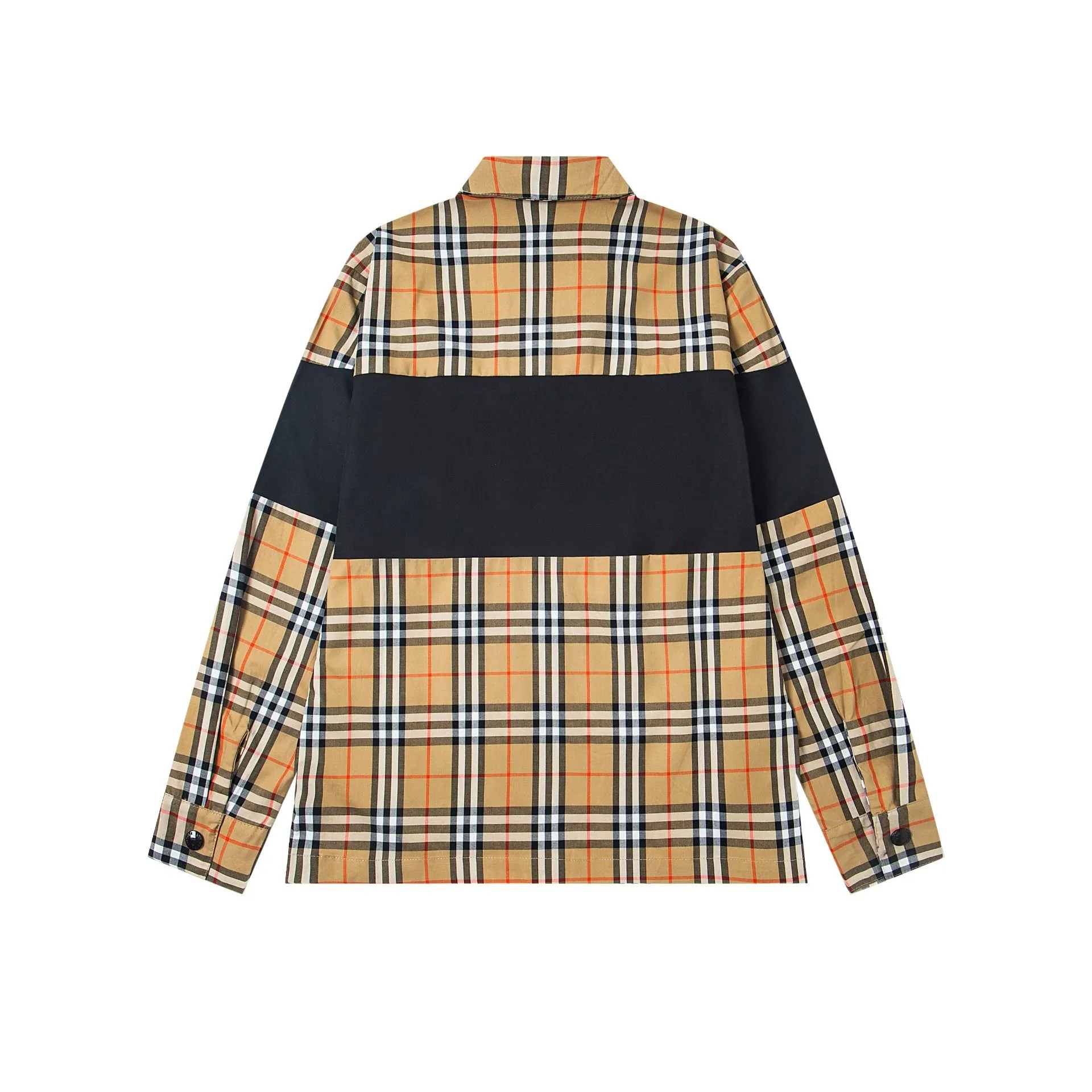 Burberry新作黒のチェック柄カジュアルシャツ - 画像 (3)