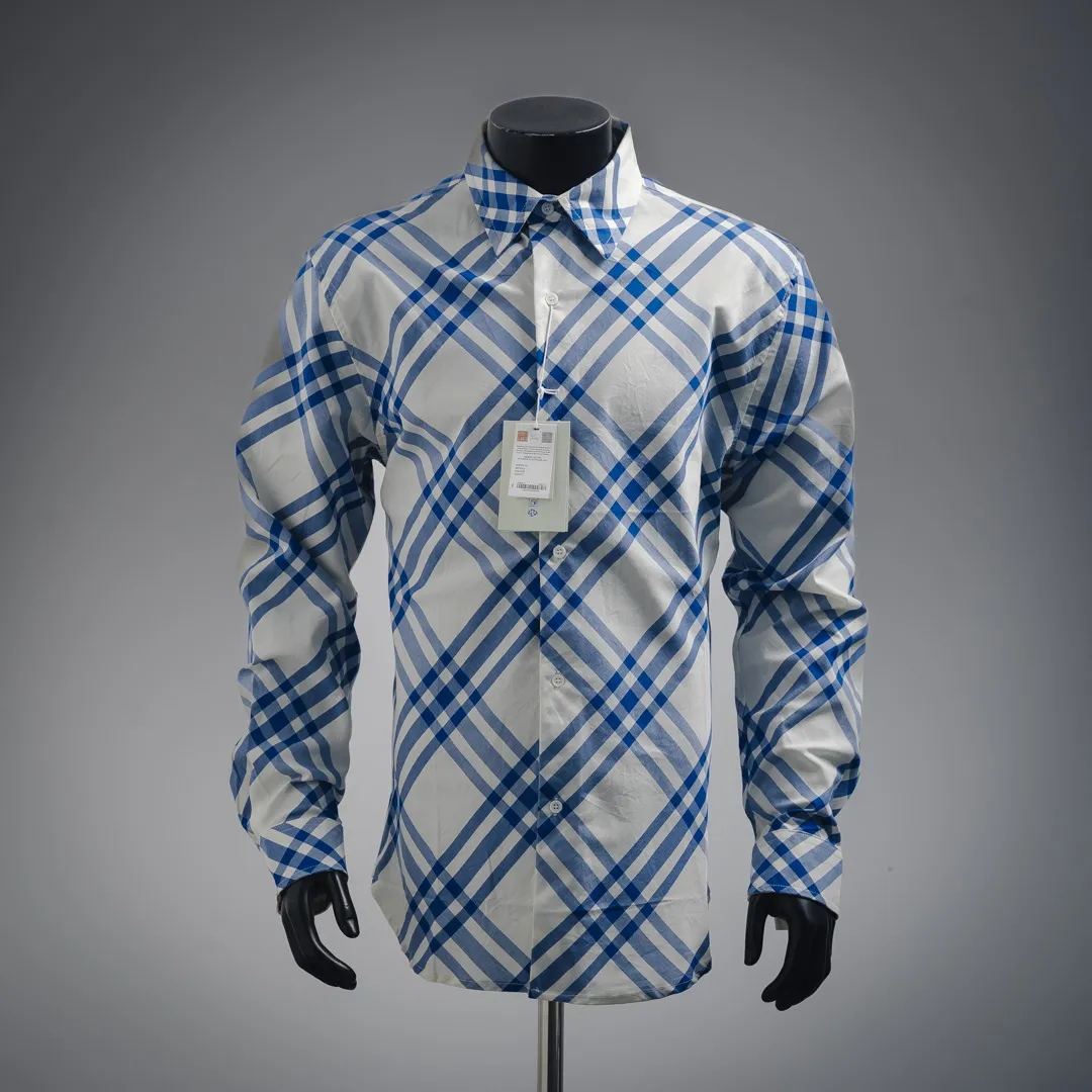 Burberry新作ブラック ラージ チェック コットン 長袖シャツ