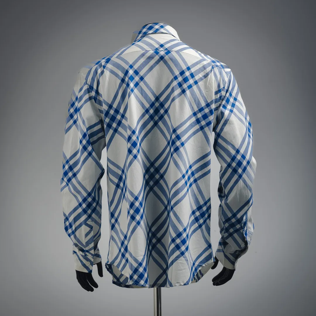 Burberry新作ブラック ラージ チェック コットン 長袖シャツ - 画像 (3)