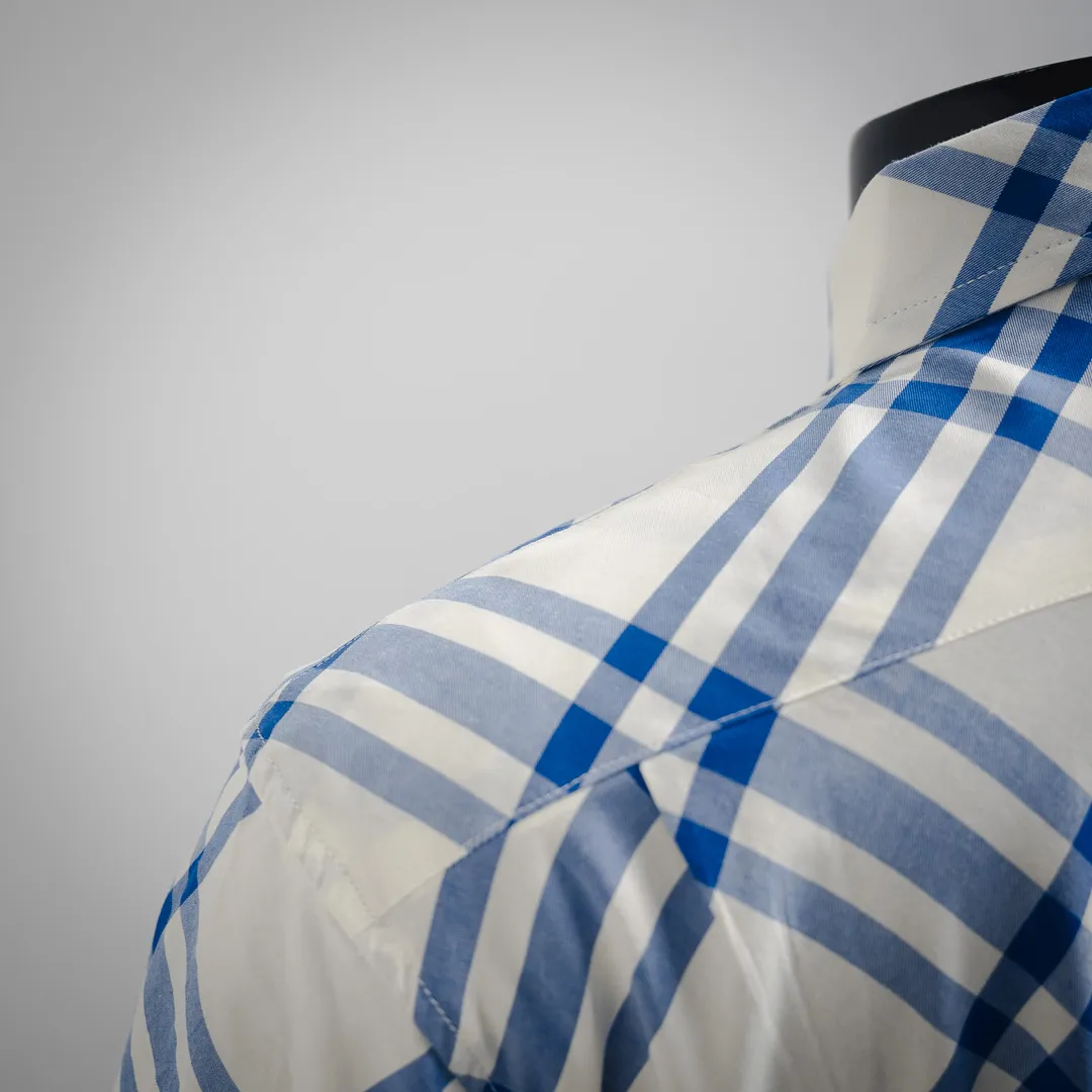 Burberry新作ブラック ラージ チェック コットン 長袖シャツ - 画像 (4)