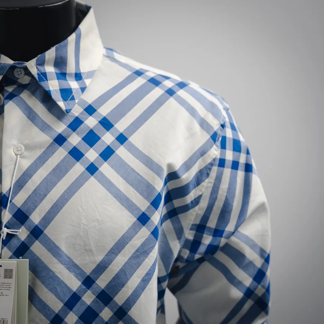 Burberry新作ブラック ラージ チェック コットン 長袖シャツ - 画像 (5)