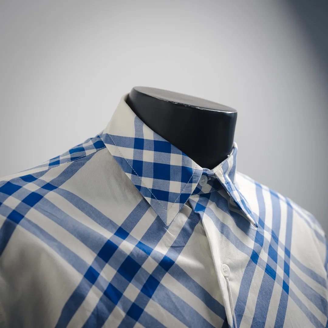 Burberry新作ブラック ラージ チェック コットン 長袖シャツ - 画像 (6)