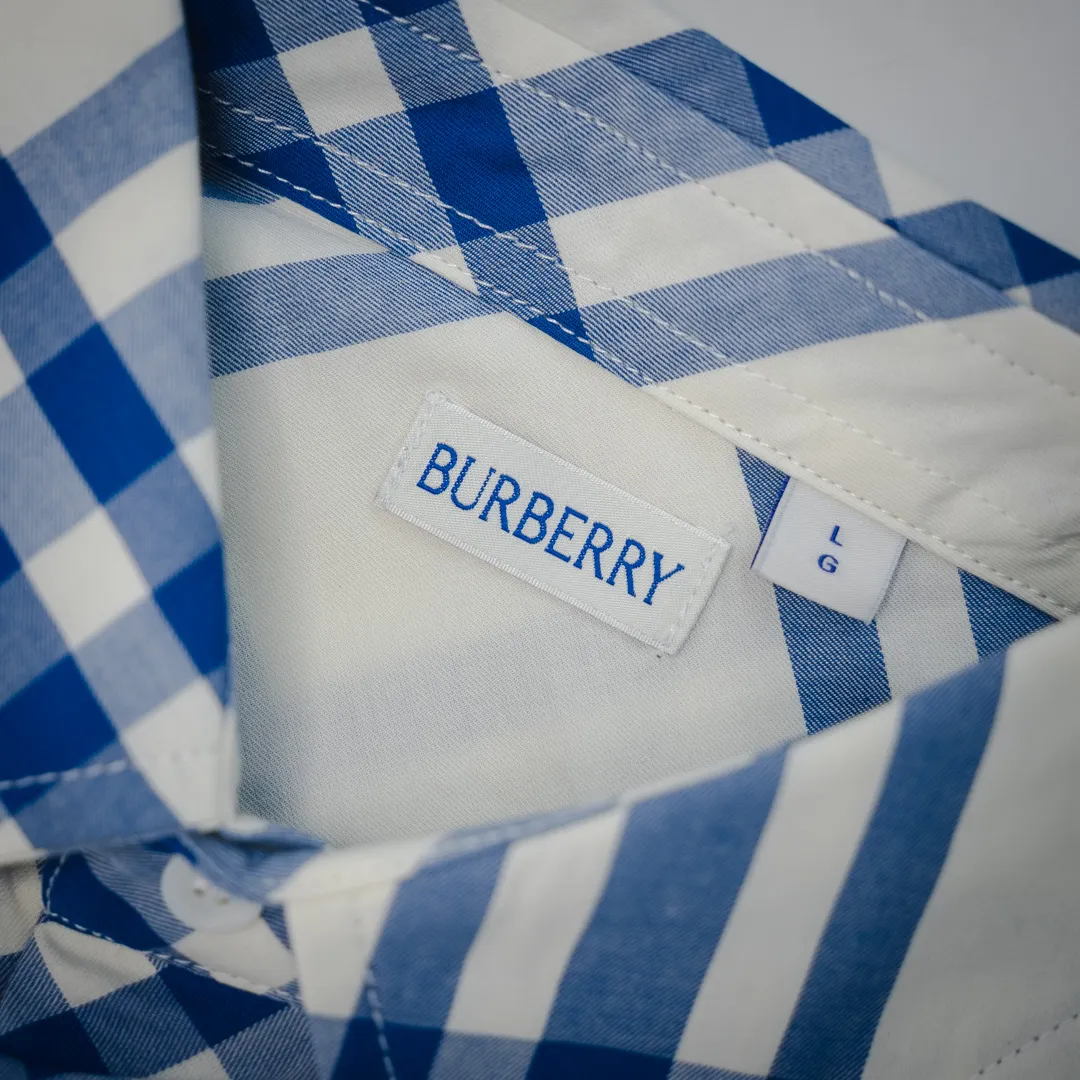 Burberry新作ブラック ラージ チェック コットン 長袖シャツ - 画像 (9)
