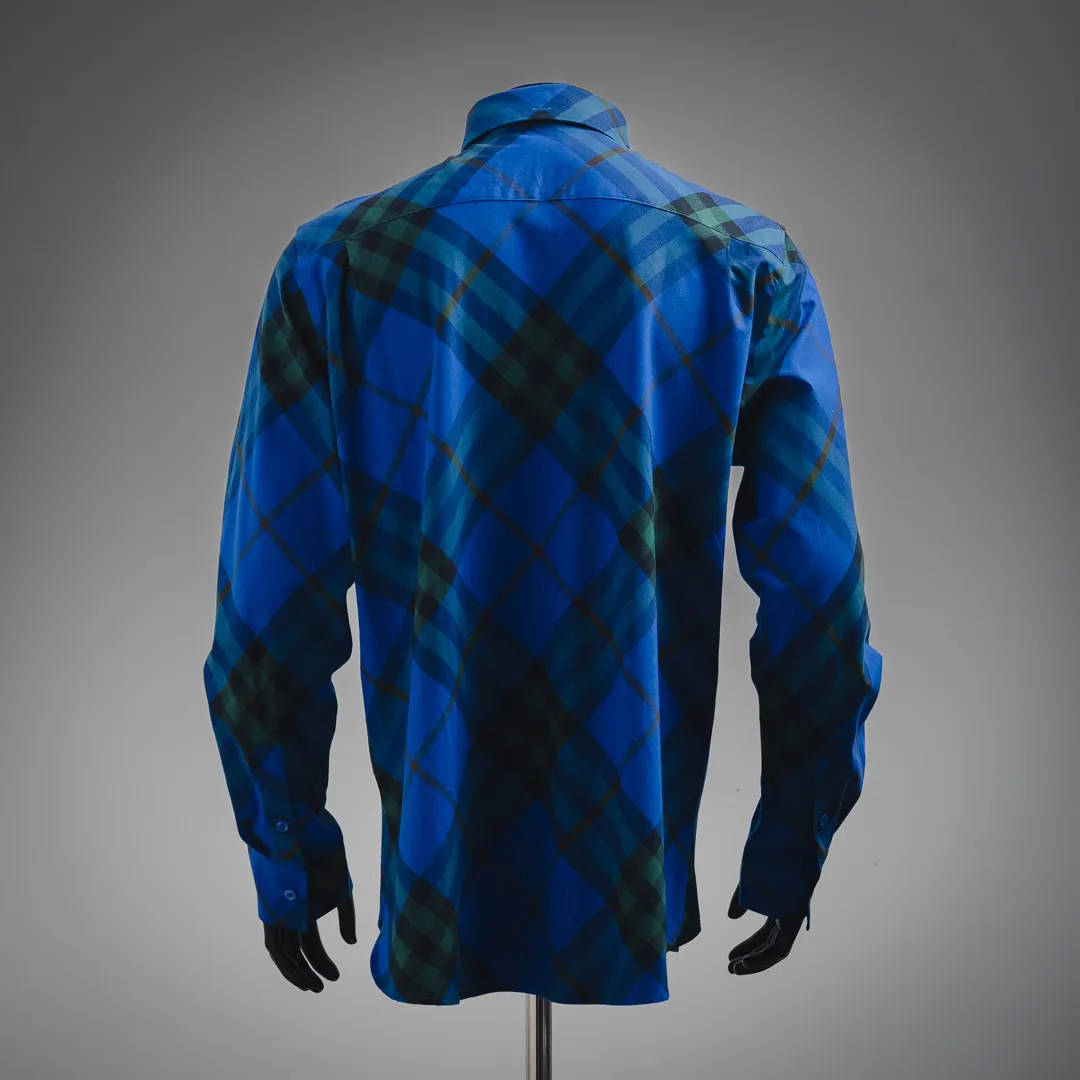 Burberry新作黒のチェック柄長袖シャツ - 画像 (3)