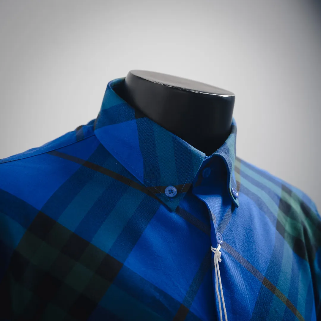 Burberry新作黒のチェック柄長袖シャツ - 画像 (6)