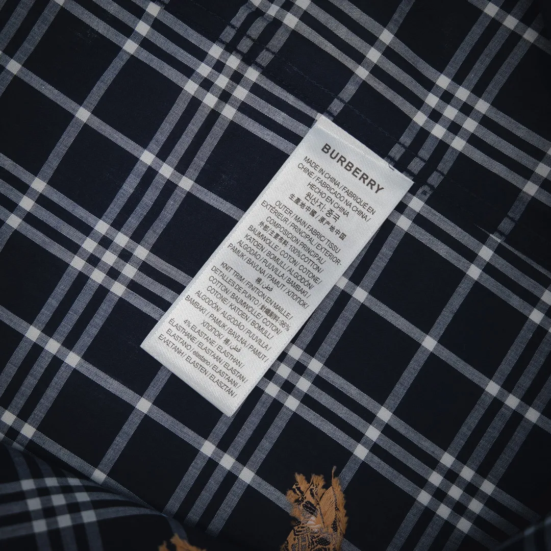 BURBERRY新作黒のチェック柄長袖シャツ - 画像 (10)