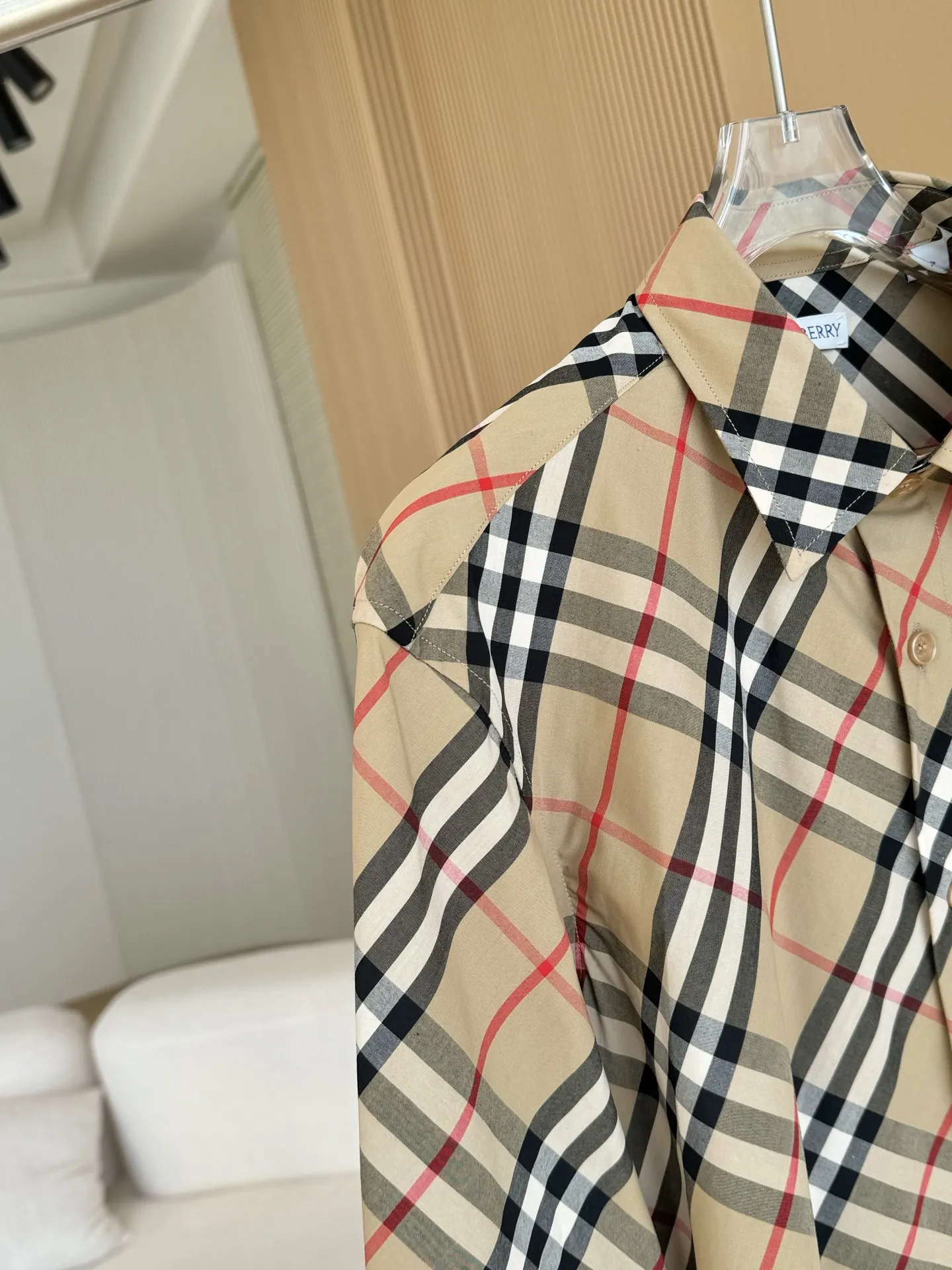 BURBERRY 新作 ブラック ヴィンテージ ポプリン チェック クラシック ミディアム シャツ - 画像 (5)