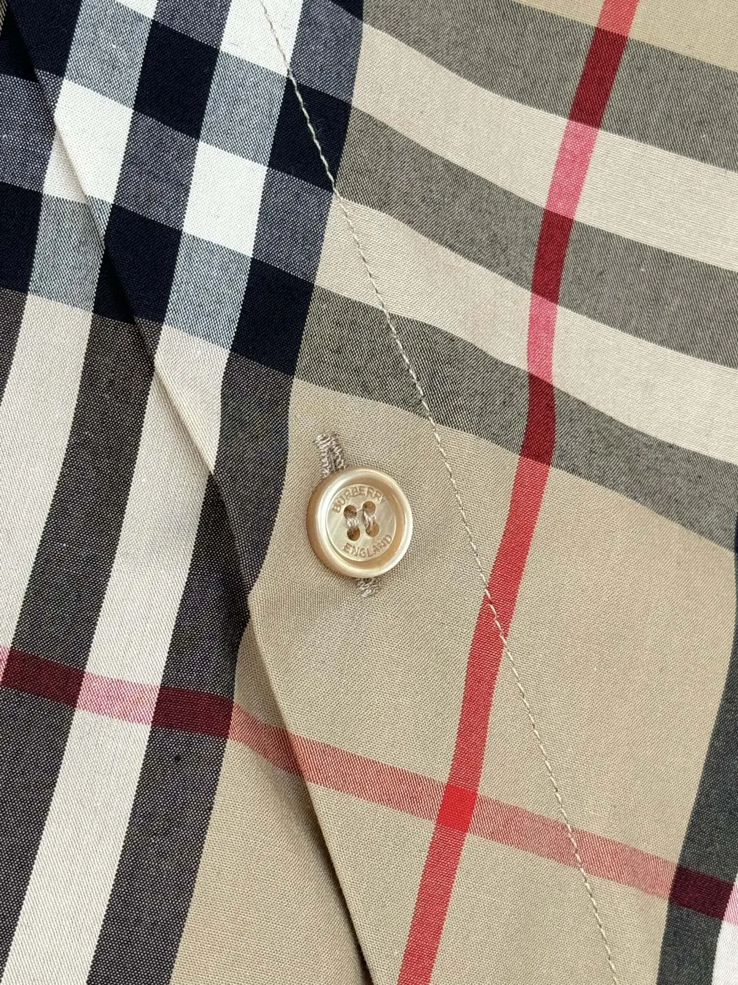 BURBERRY 新作 ブラック ヴィンテージ ポプリン チェック クラシック ミディアム シャツ - 画像 (8)