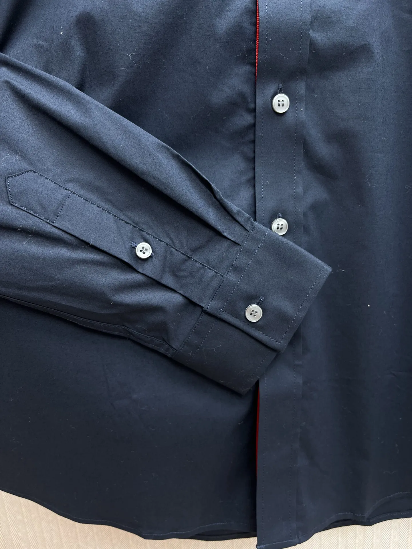 バーバリー新しいブラックTB刺繍トリコロールシャツハイバージョン - 画像 (5)