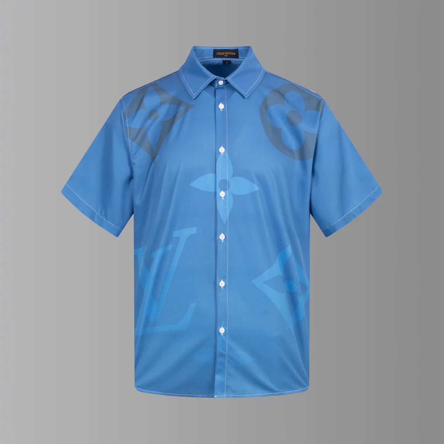 LOUIS VUITTON 新作 青色 黒のチェック柄 シャツ