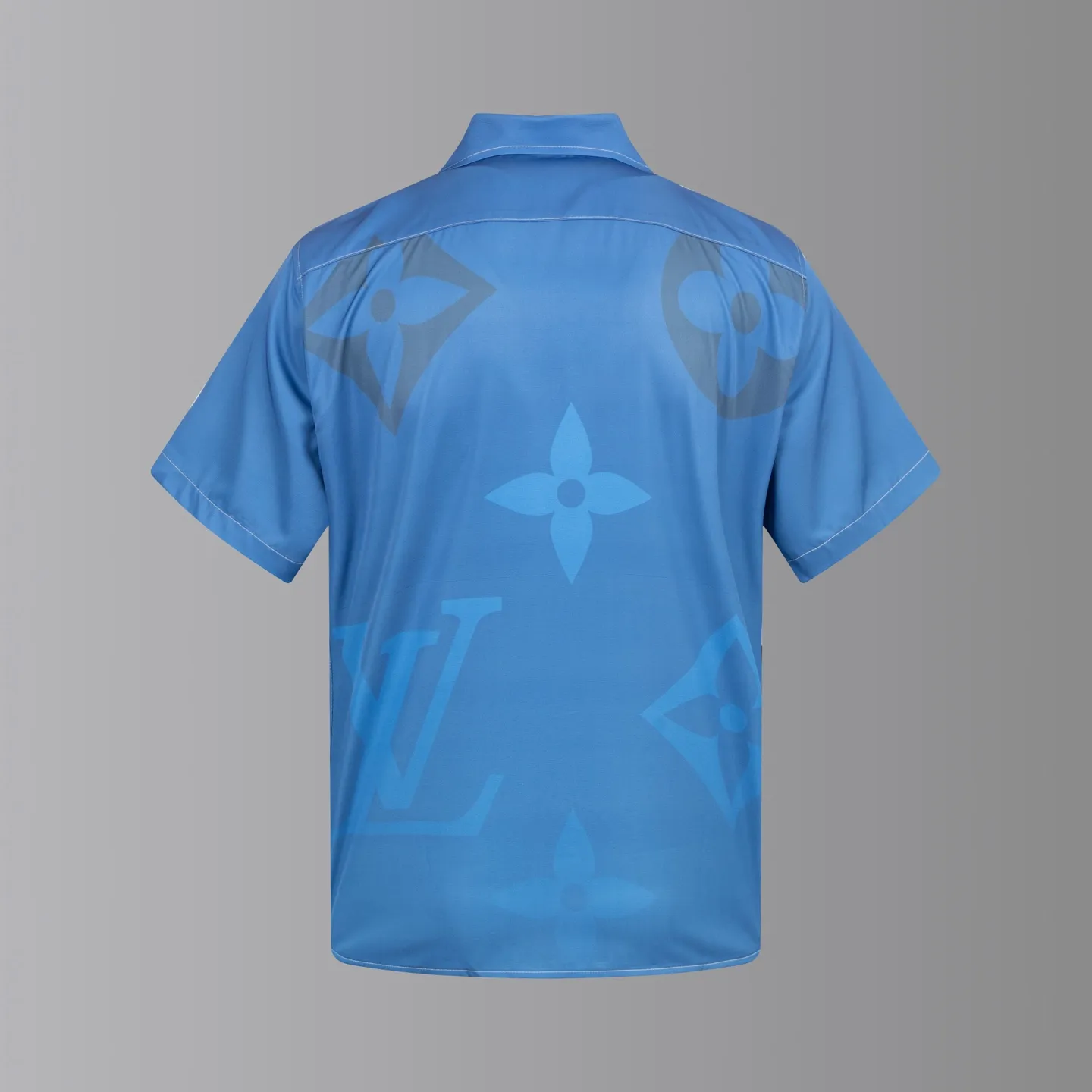 LOUIS VUITTON 新作 青色 黒のチェック柄 シャツ - 画像 (3)