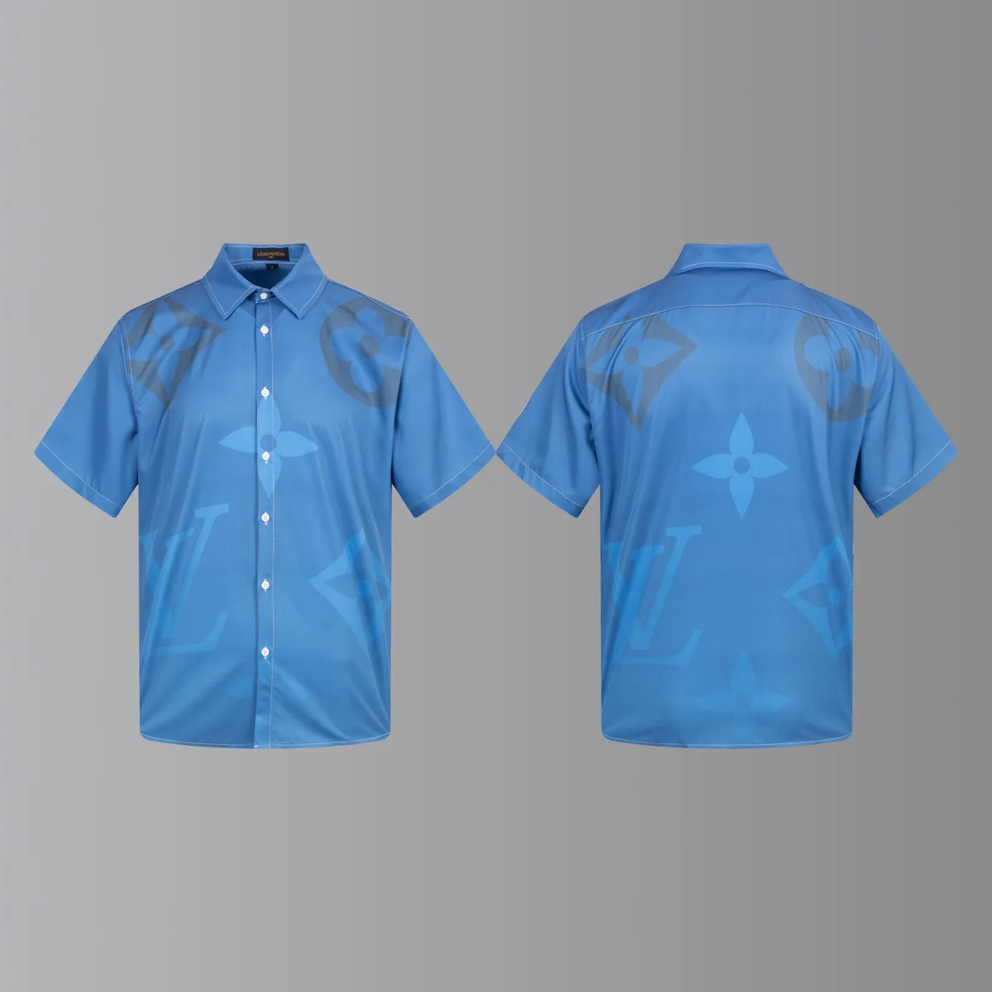 LOUIS VUITTON 新作 青色 黒のチェック柄 シャツ - 画像 (4)