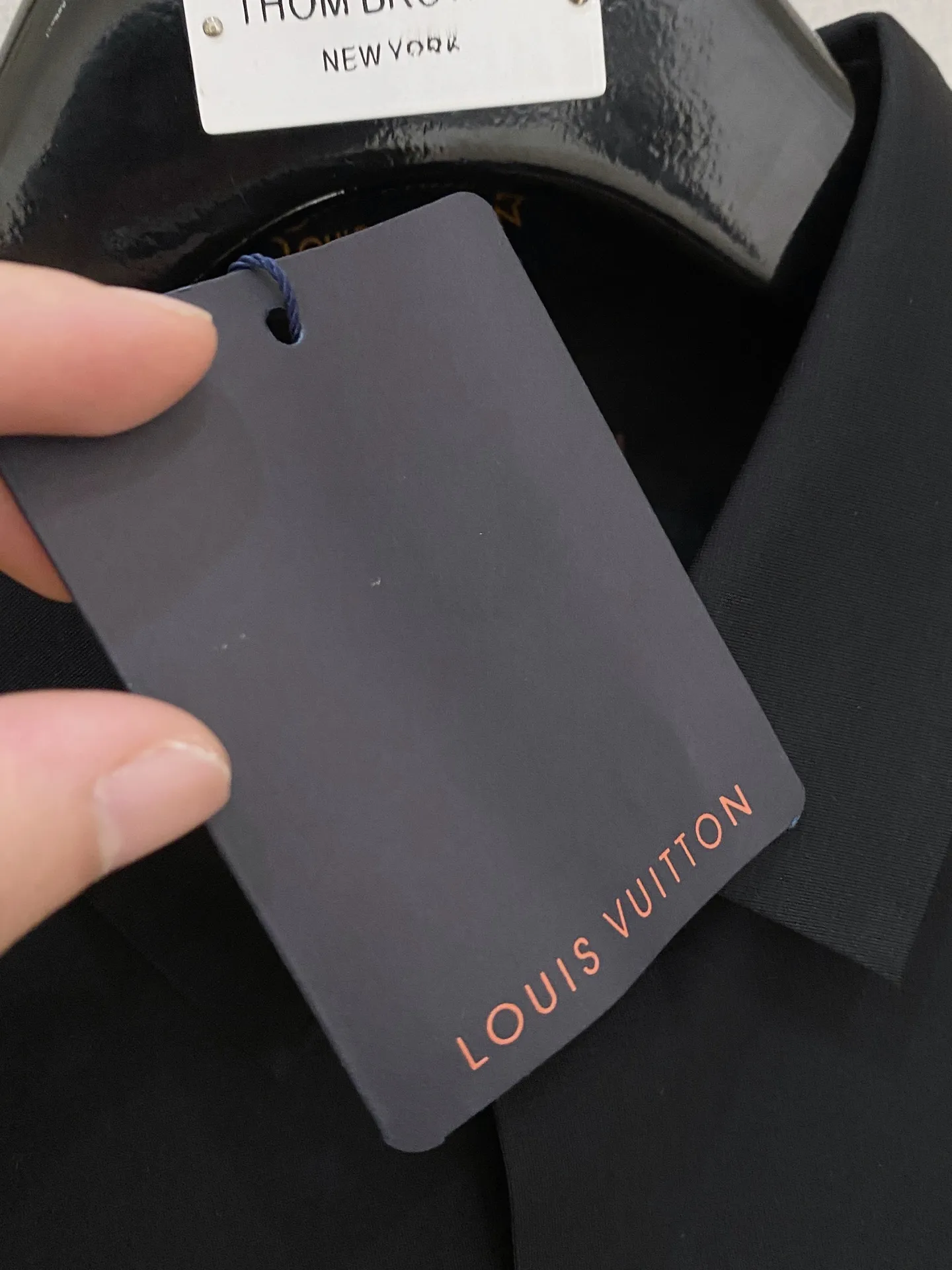 ルイヴィトン新作黒ポロ襟長袖シャツ - 画像 (5)