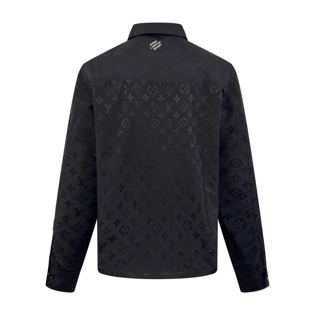 LOUIS VUITTON 新しいブラックのウェーブジャカードジャケットシャツ - 画像 (3)