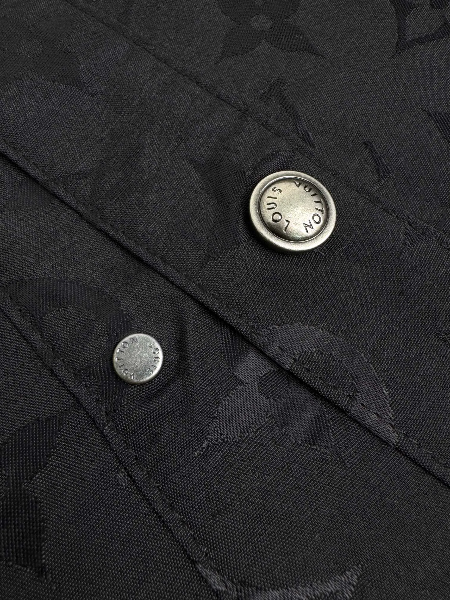 LOUIS VUITTON 新しいブラックのウェーブジャカードジャケットシャツ - 画像 (7)