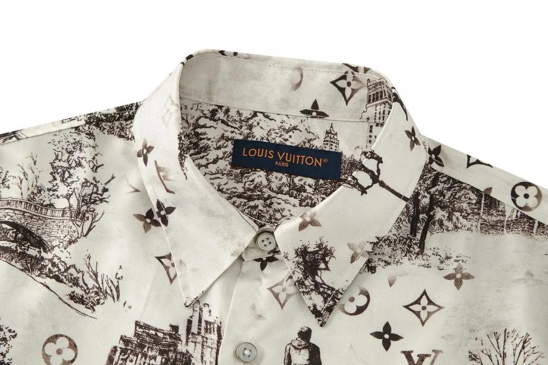 LOUIS VUITTON新作黒のチェック柄長袖シャツ - 画像 (4)