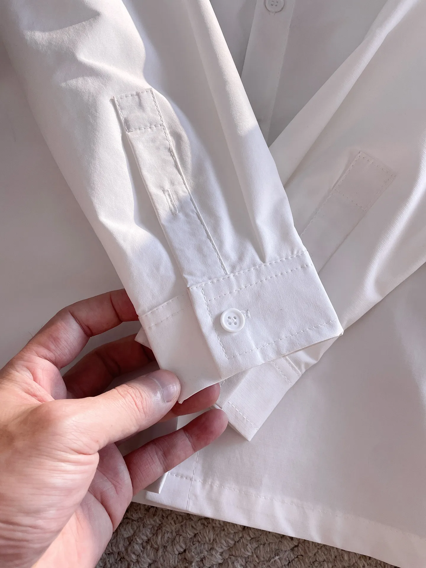 Moncler 2025ss新作白黒のチェック柄長袖シャツ - 画像 (6)