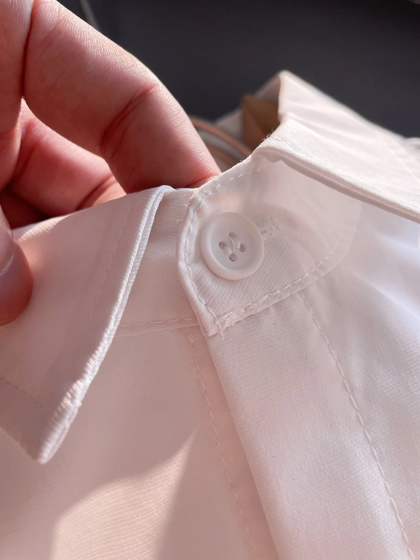 Moncler 2025ss新作白黒のチェック柄長袖シャツ - 画像 (8)