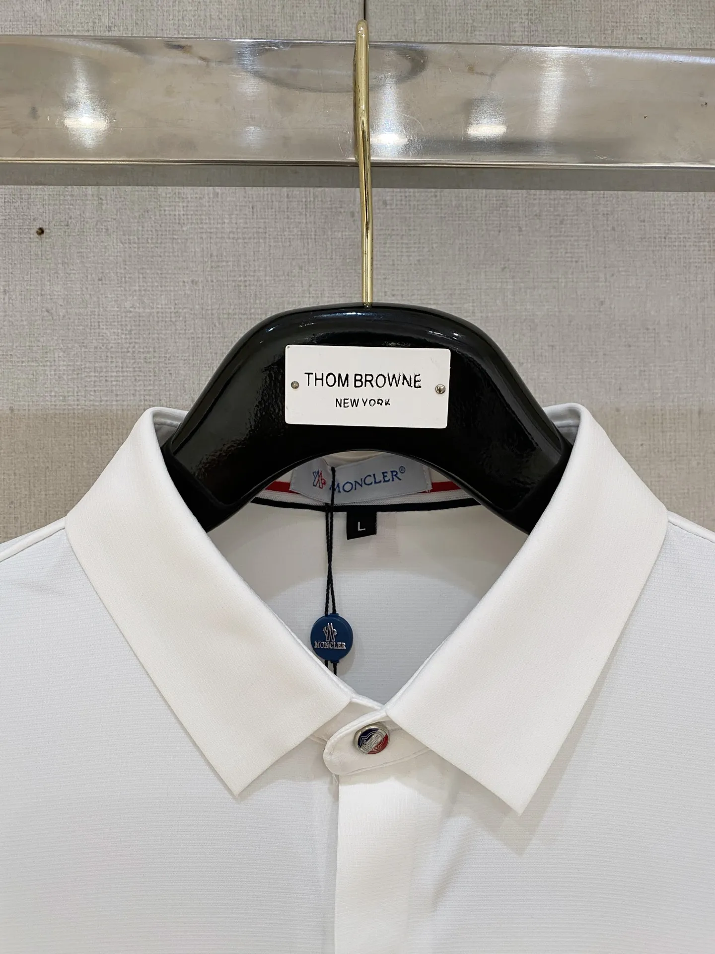 Moncler 2025ss新作白ポロ長袖シャツ - 画像 (4)