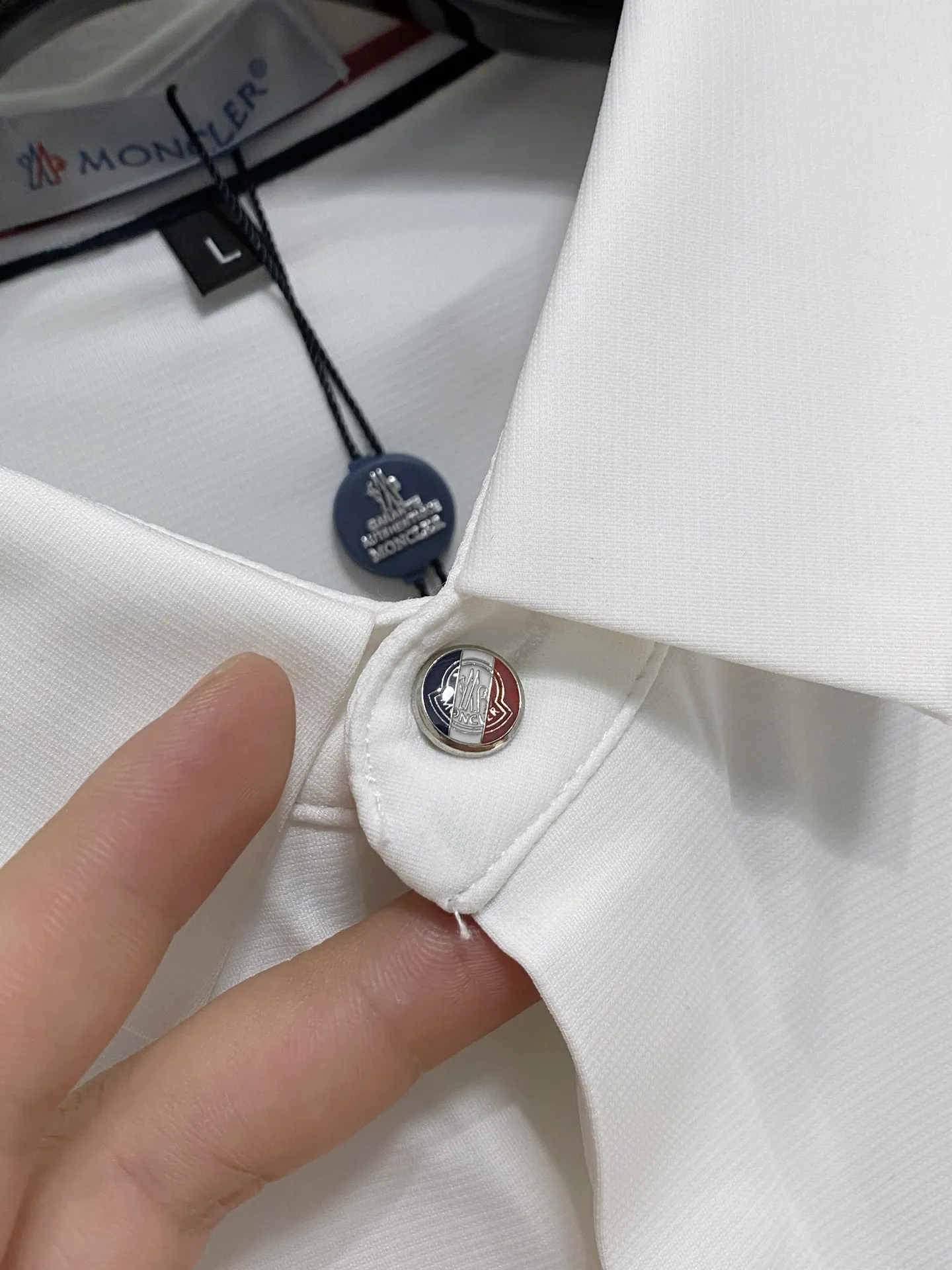 Moncler 2025ss新作白ポロ長袖シャツ - 画像 (7)