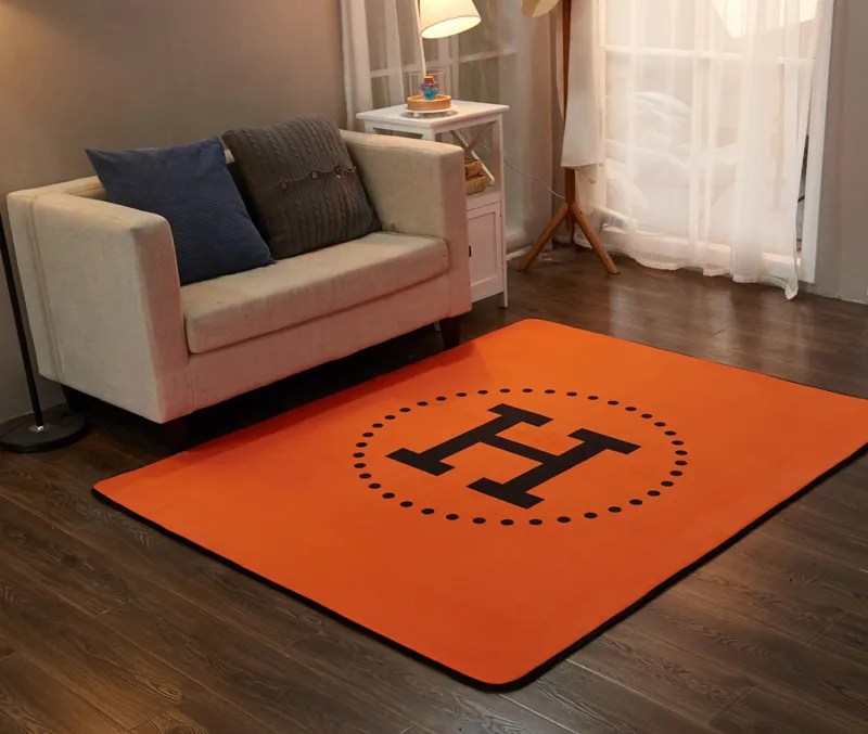 エルメス オレンジ H柄 大地マット - 画像 (4)