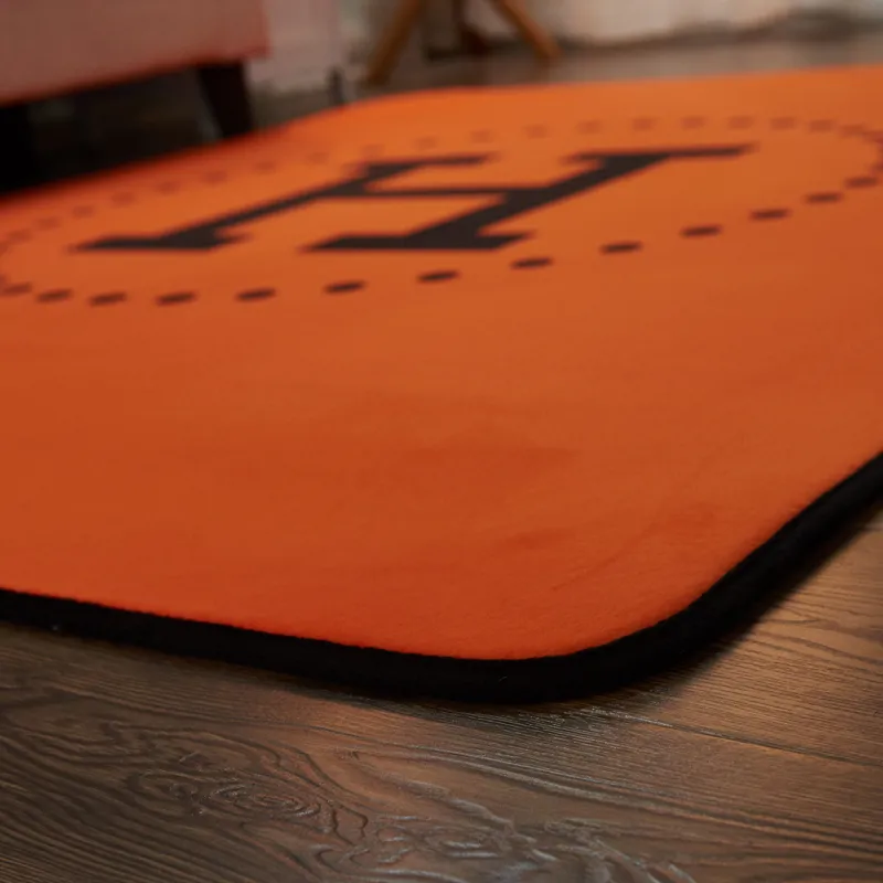 エルメス オレンジ H柄 大地マット - 画像 (5)