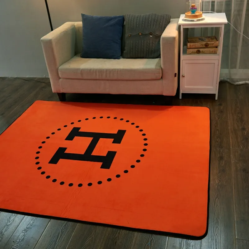 エルメス オレンジ H柄 大地マット - 画像 (6)