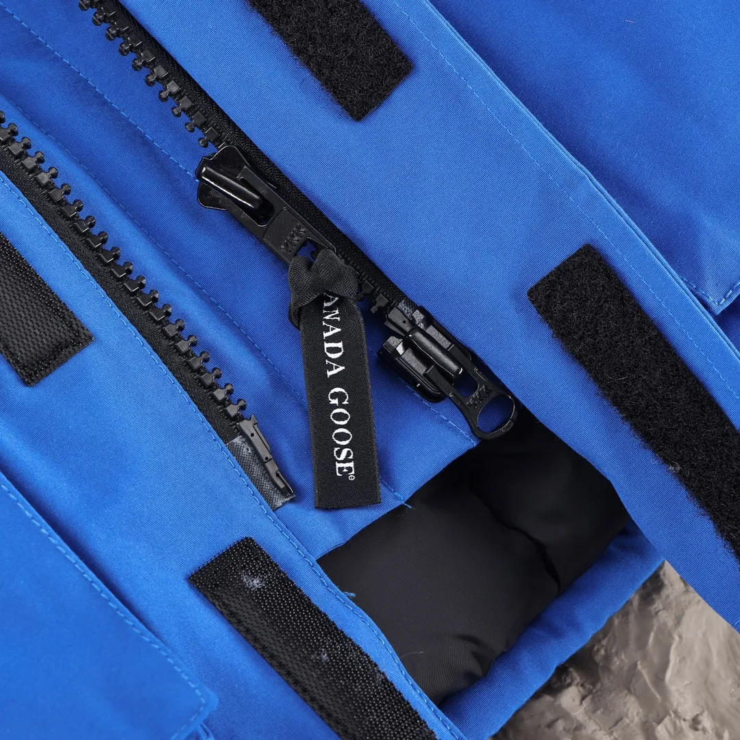 カナダグース アークティック ダウンジャケット ブルー パーカー - 画像 (6)