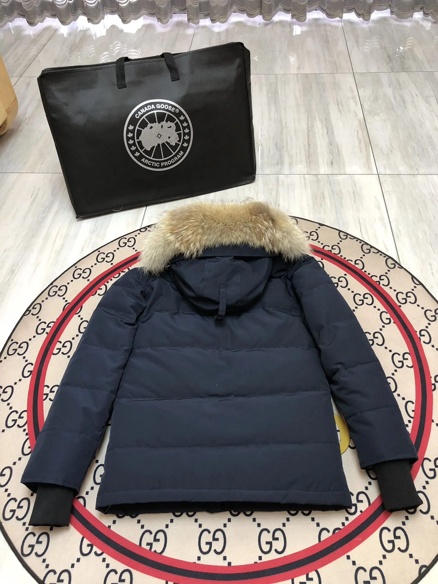 カナダグース カーソン パーカー ネイビーブルー ダウン - 画像 (3)