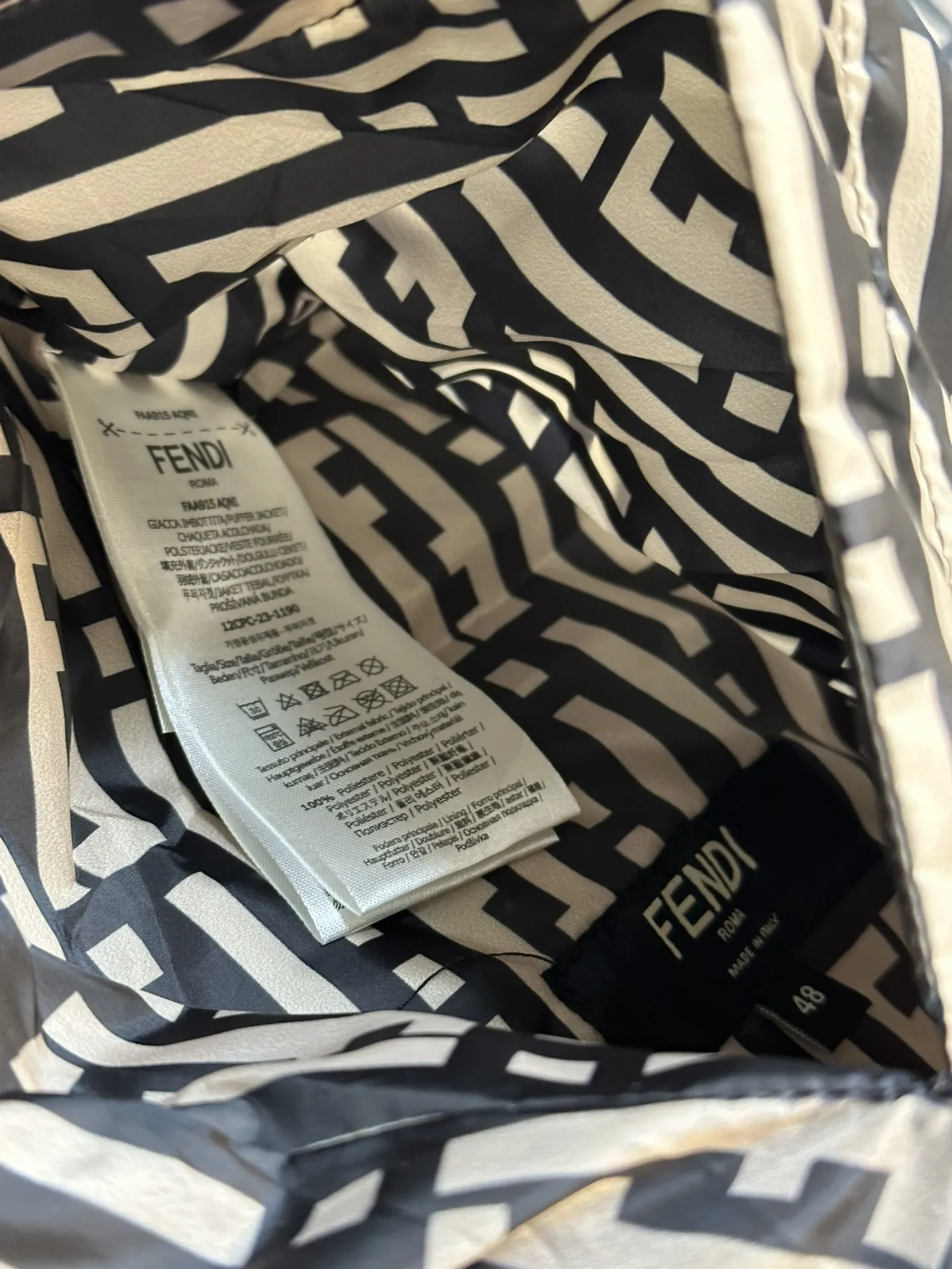 フェンディ ステファノ ピラーティ リバーシブル ダウンジャケット ミッドナイトブルー - 画像 (8)