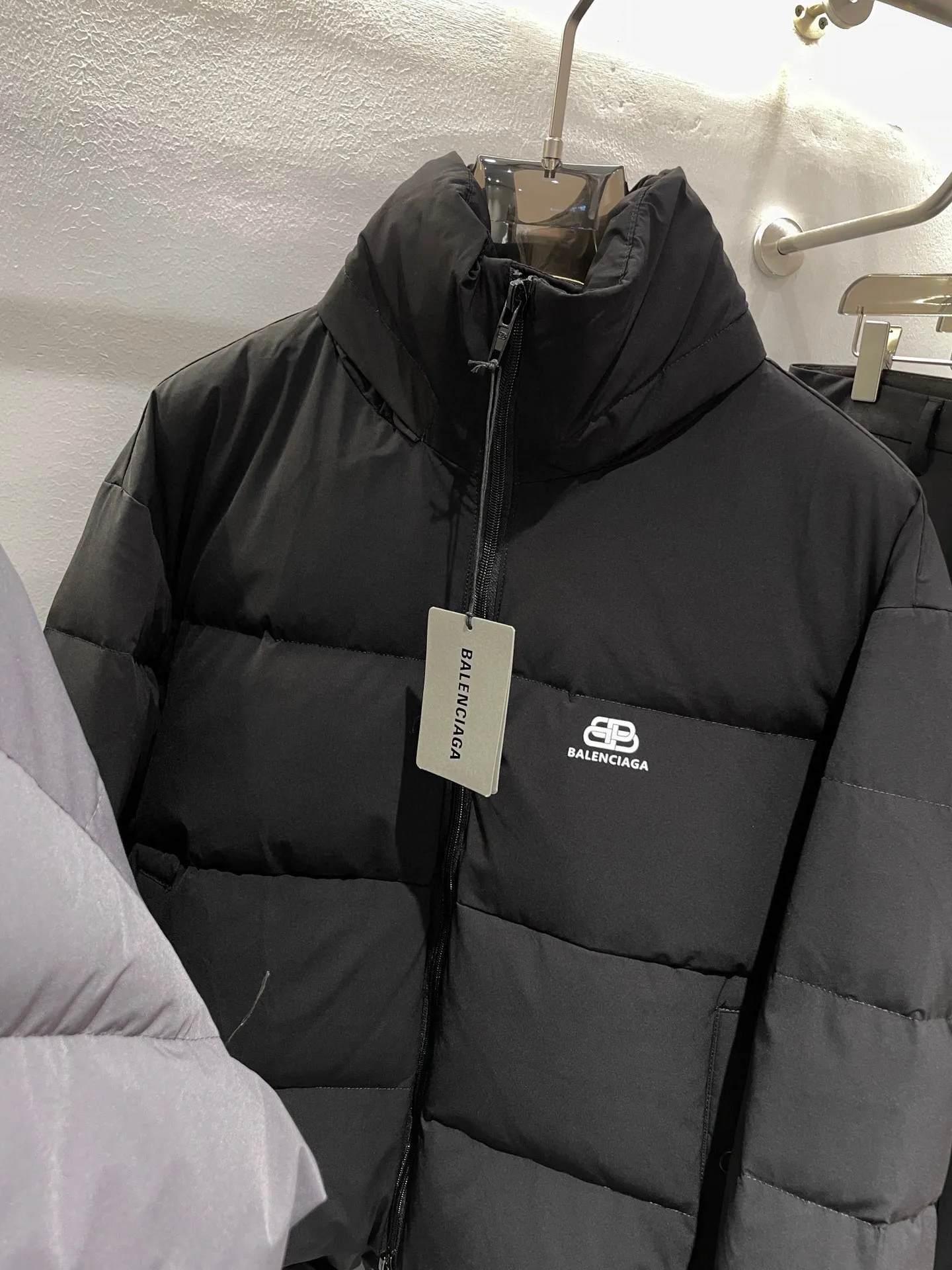 バレンシアガ パリ ダウンジャケット グレー ブラック - 画像 (5)