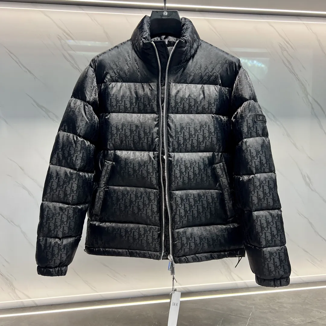 ディオール オブリーク ダウンジャケット ブラック スタンドカラー - 画像 (4)