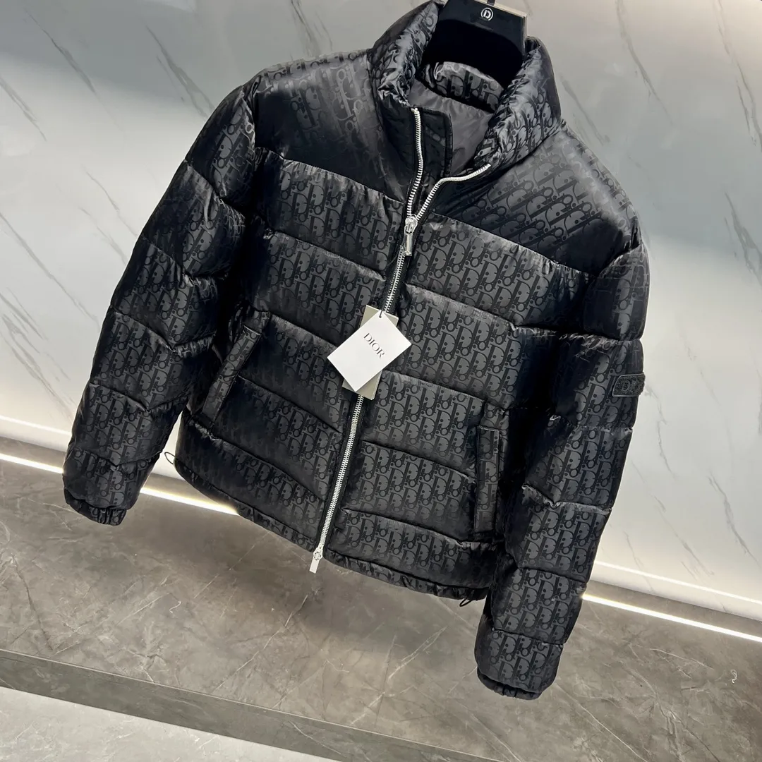 ディオール オブリーク ダウンジャケット ブラック スタンドカラー - 画像 (7)