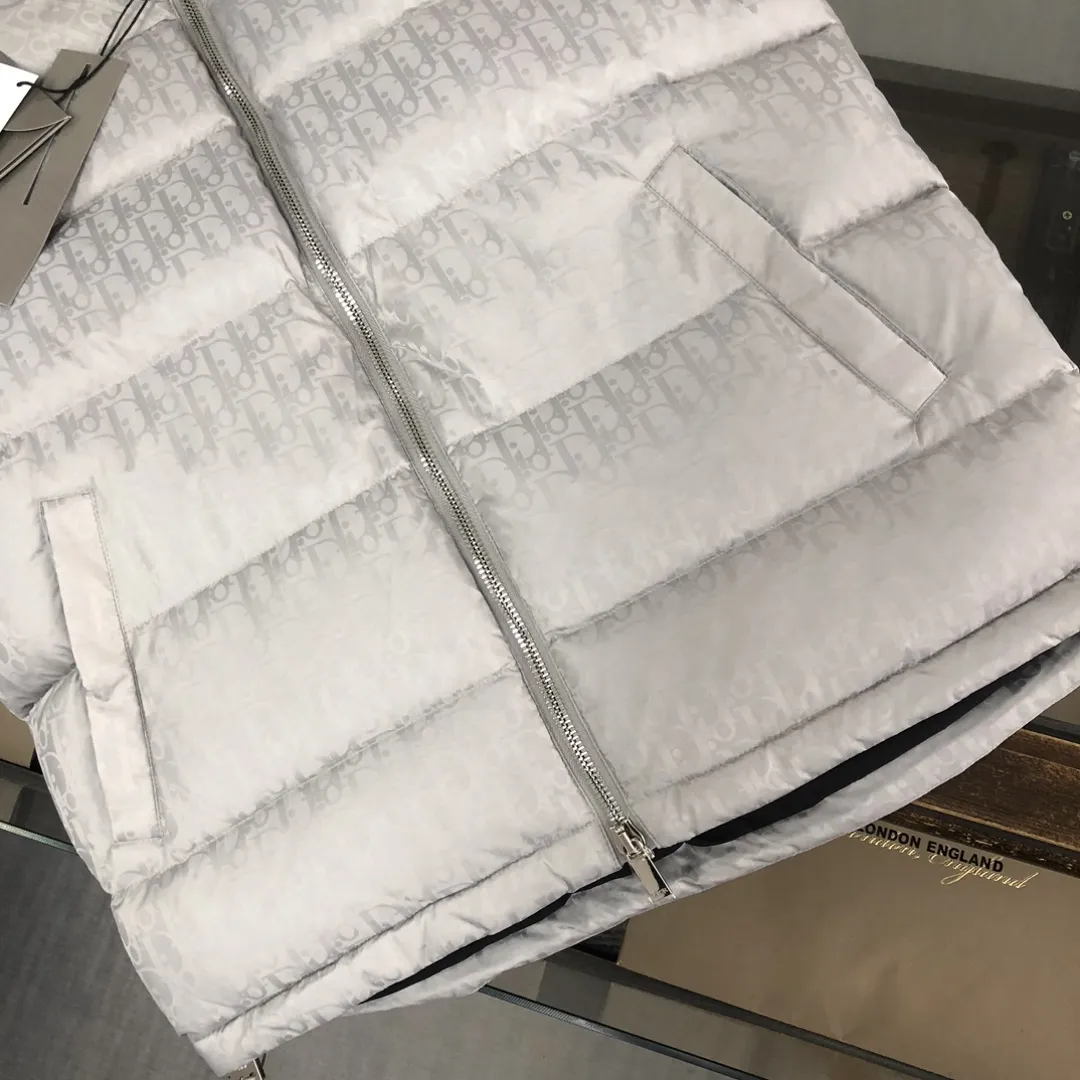 ディオール オブリーク ダウンベスト ライトグレー キルティング - 画像 (6)