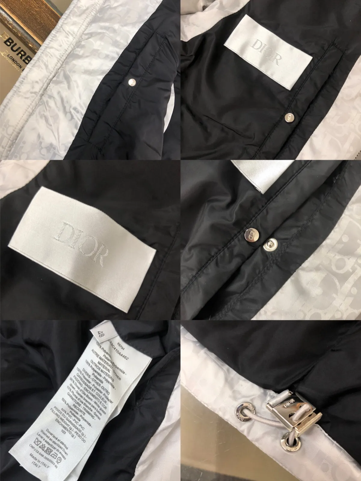 ディオール オブリーク ダウンベスト ライトグレー キルティング - 画像 (8)