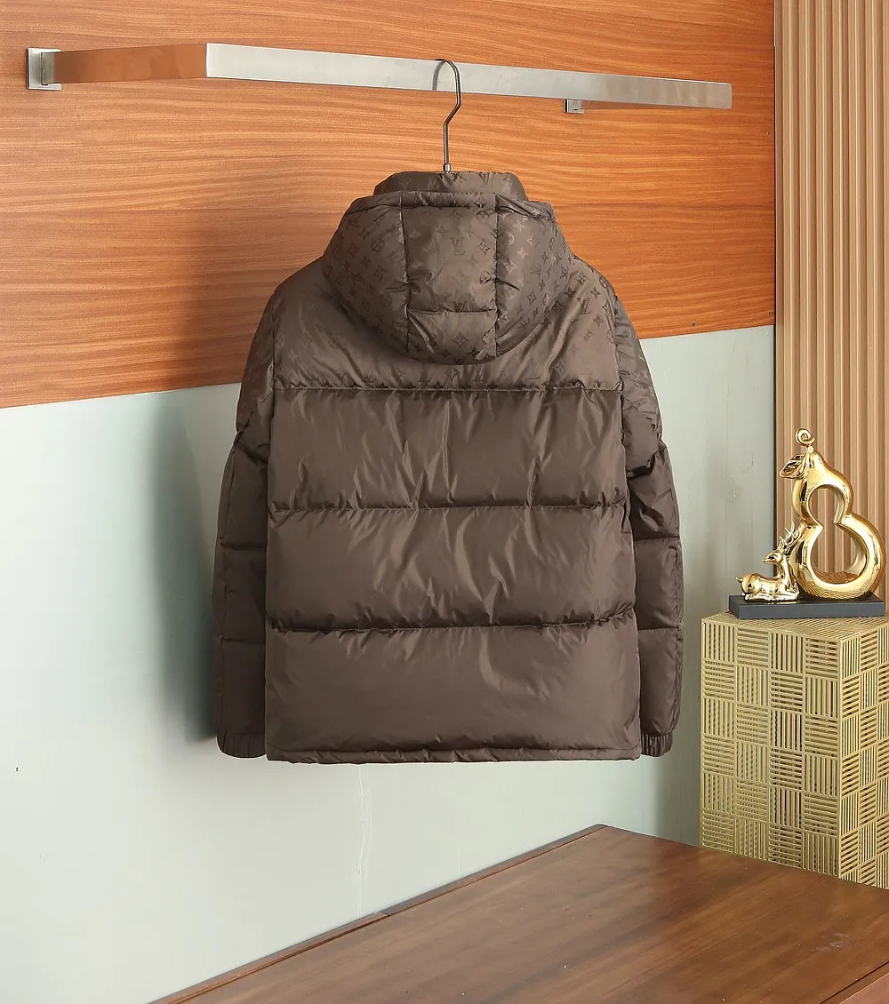 ルイ・ヴィトン LV ダウンジャケット ブラウン フード付き - 画像 (3)