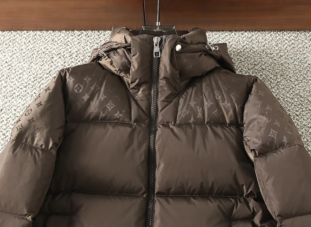 ルイ・ヴィトン LV ダウンジャケット ブラウン フード付き - 画像 (4)