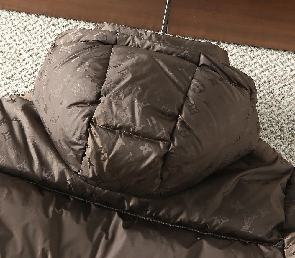 ルイ・ヴィトン LV ダウンジャケット ブラウン フード付き - 画像 (10)