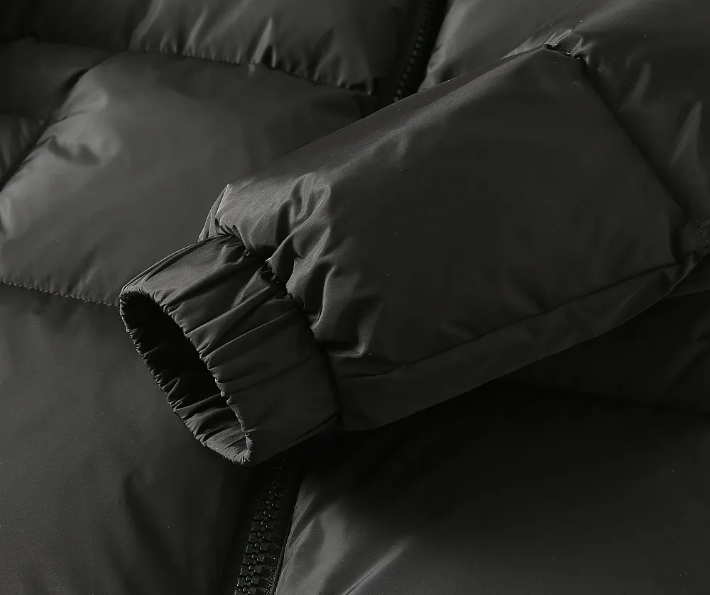 LV ダウンジャケット フード付き ブラック 冬スタイル - 画像 (8)