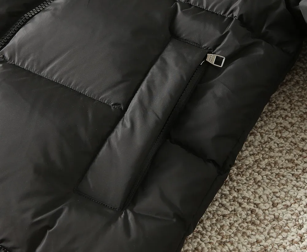 LV ダウンジャケット フード付き ブラック 冬スタイル - 画像 (9)