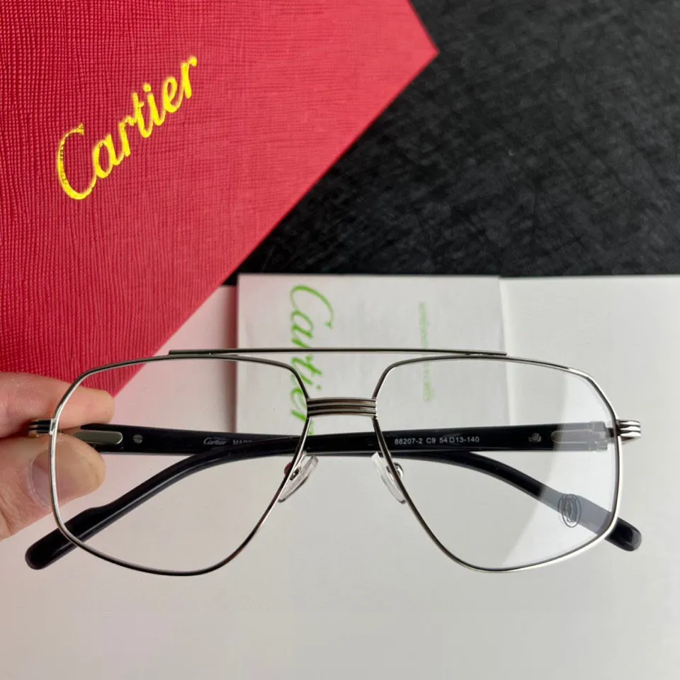 カルティエ 新作黒金属眼鏡 ファッションフレーム - 画像 (4)
